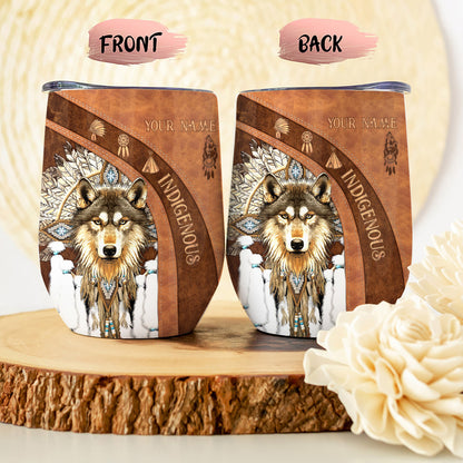 Indigenous - Personalized American Indian Wine Tumbler