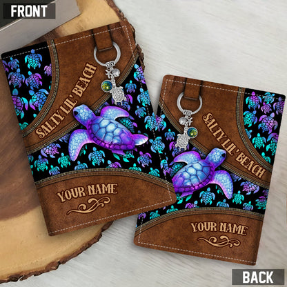 Salty Lil' Beach - Personalized Turtle Passport Holder
