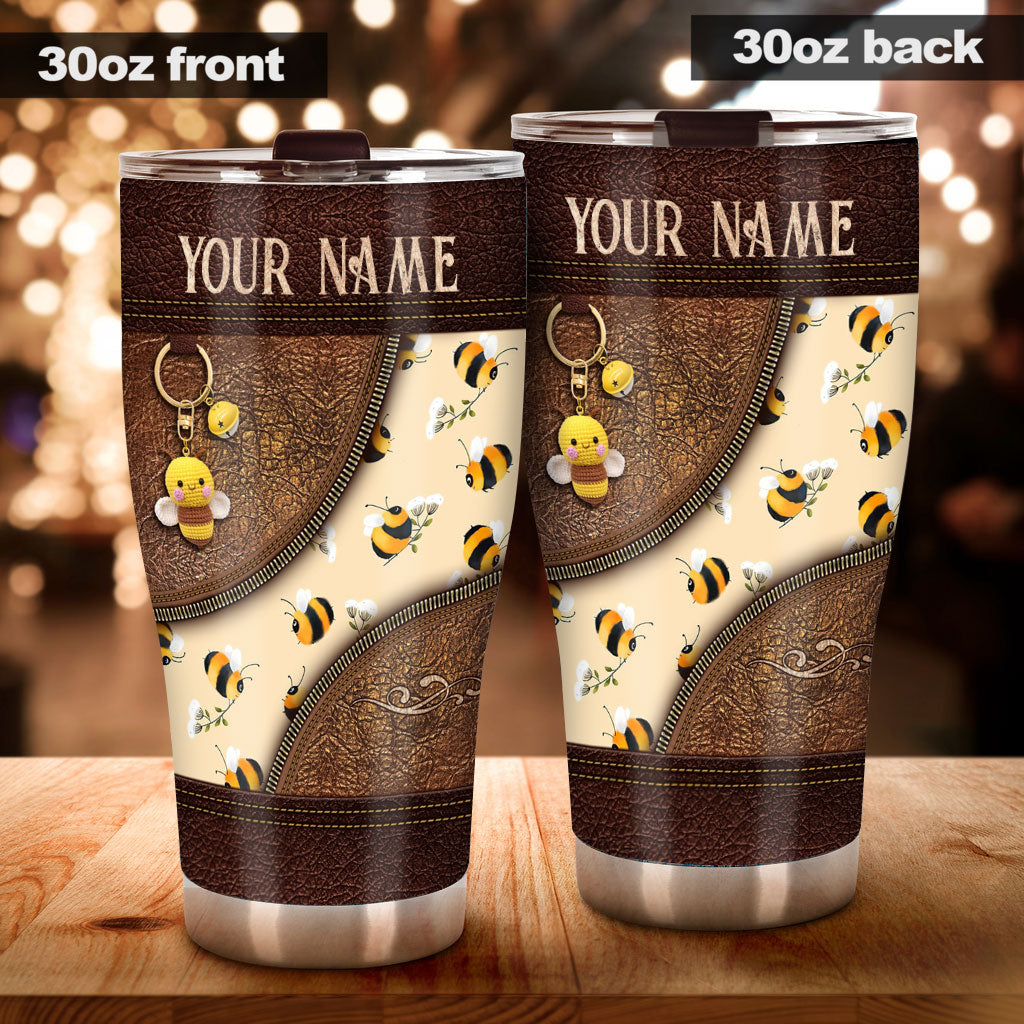 Bee Happy - Personalized Bee Tumbler