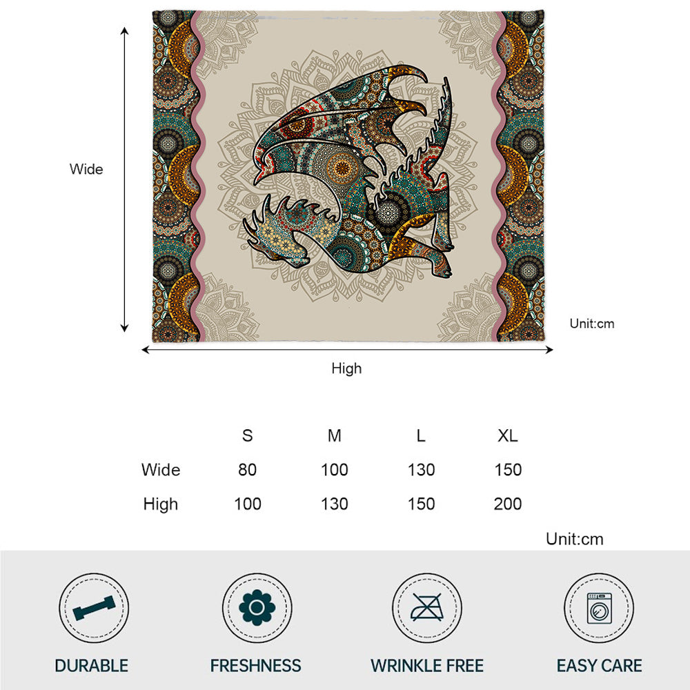 Mandala Dragon Pattern - Dragon Blanket