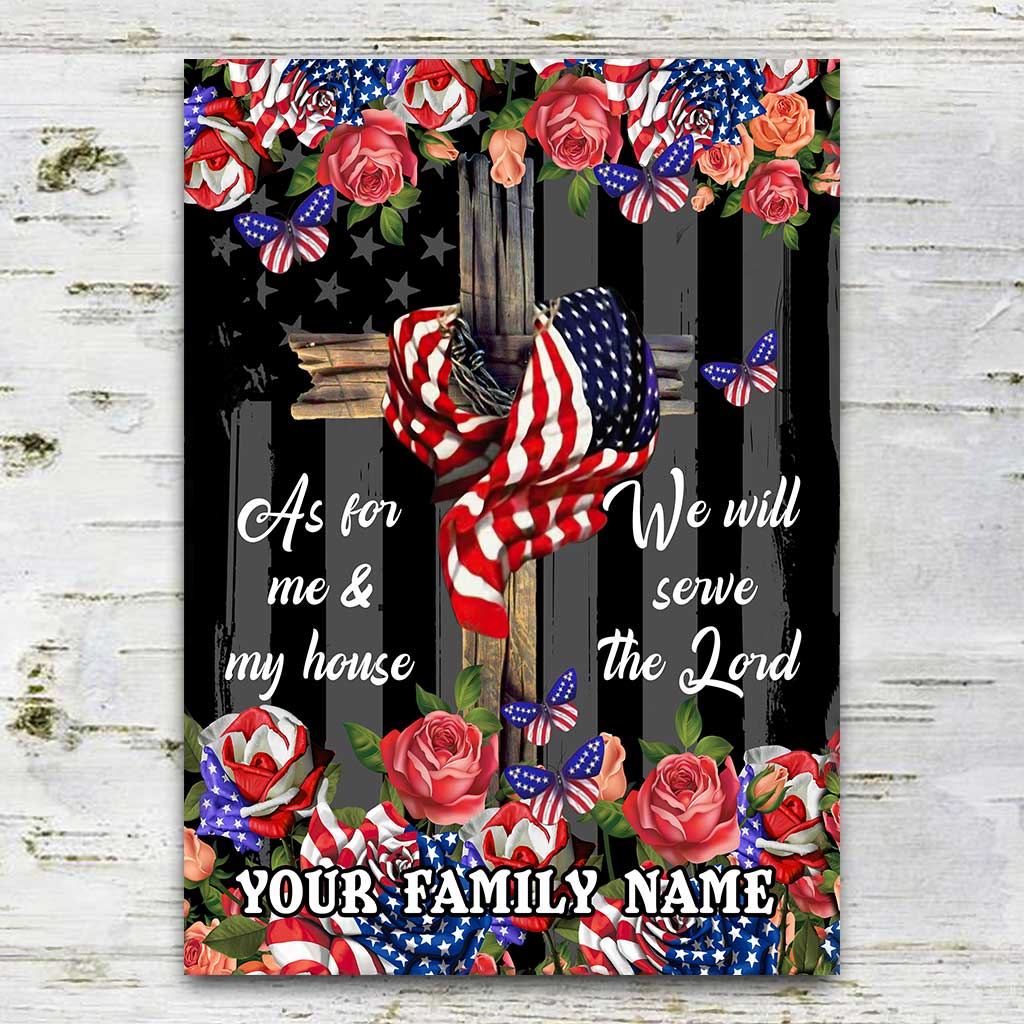 We Will Serve The Lord - Personalized Christian Rectangle Metal Sign