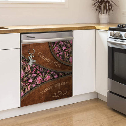 Country Girl - Personalized Hunting Dishwasher Cover