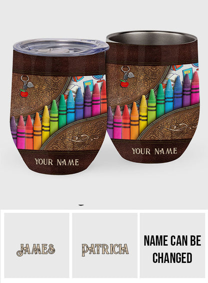 Teach Love Inspire - Personalized Teacher Wine Tumbler