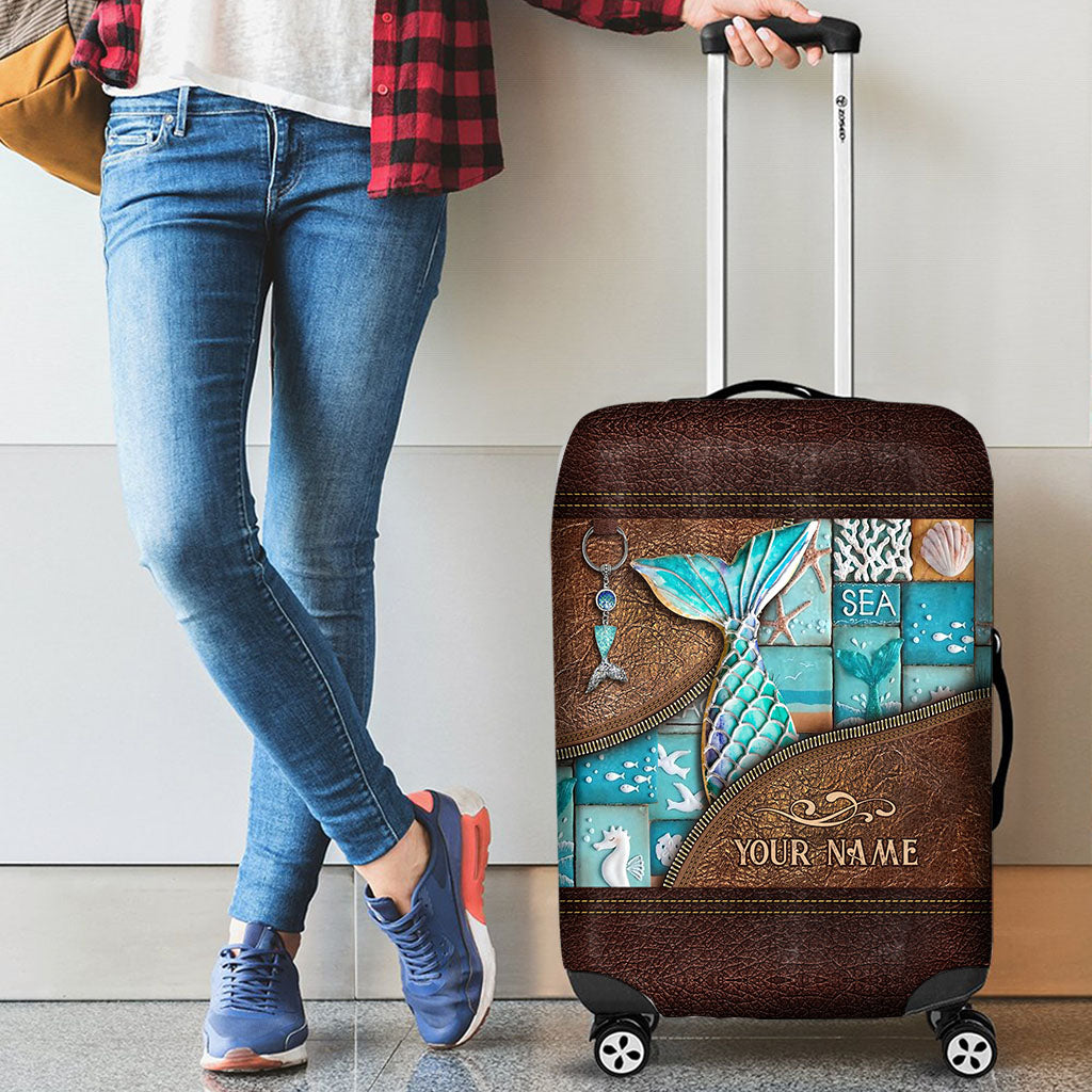 Love Mermaid - Personalized Mermaid Luggage Cover