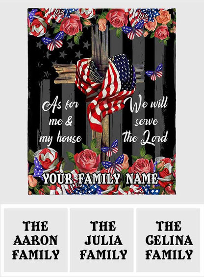 We Will Serve The Lord - Personalized Christian Blanket