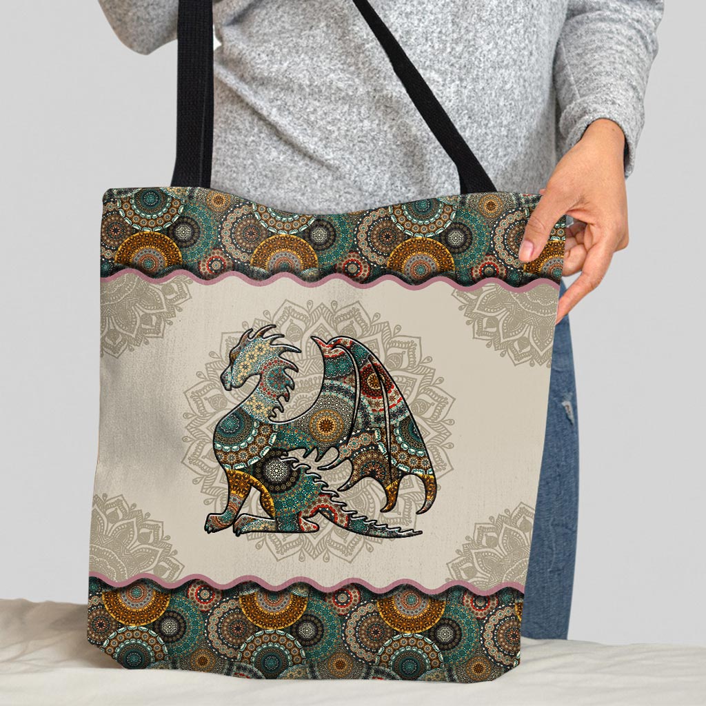 Mandala Dragon Pattern - Dragon Tote Bag