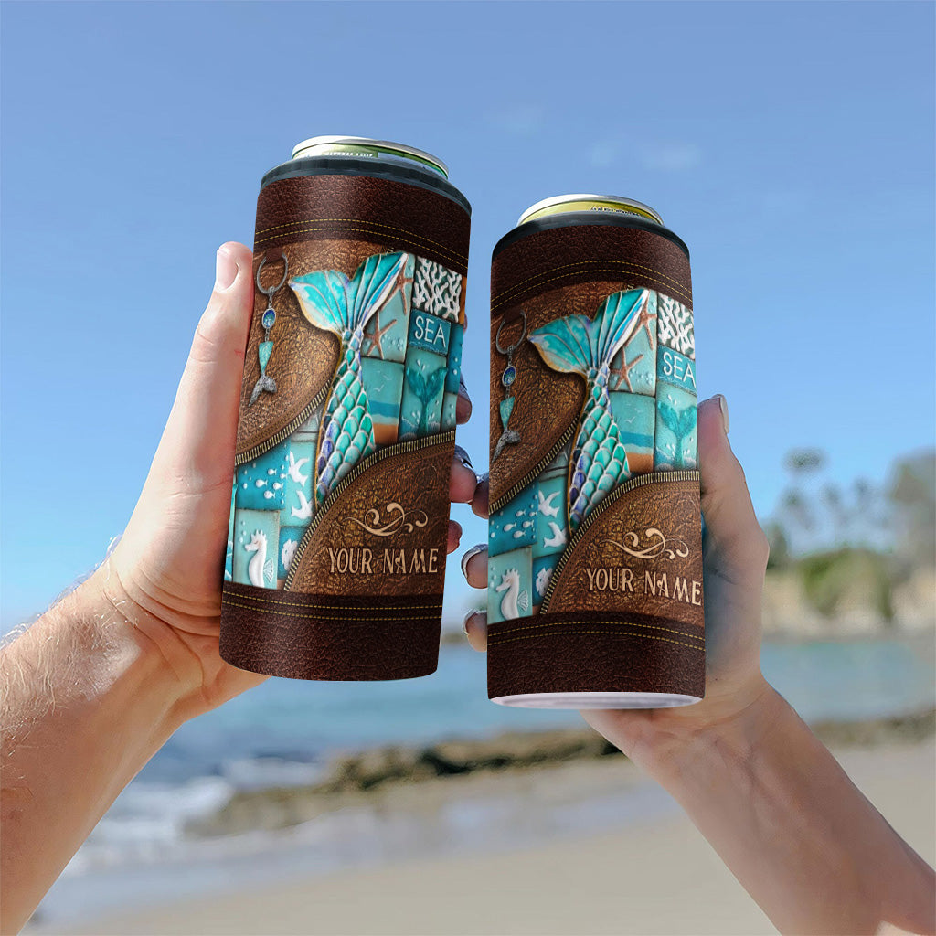 Love Mermaid - Personalized Mermaid Can Cooler