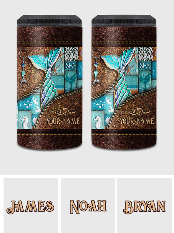 Love Mermaid - Personalized Mermaid Can Cooler