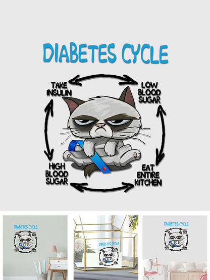 Diabetes Cycle - Diabetes Awareness Decal Full