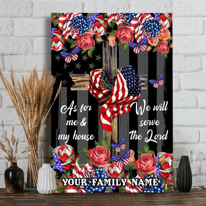 We Will Serve The Lord - Personalized Christian Canvas And Poster
