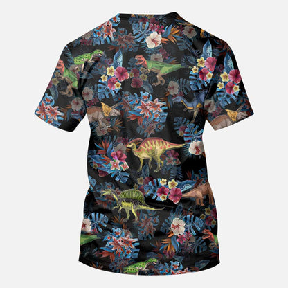 Tropical Dinosaurs Pattern - Dinosaur All Over Shirt