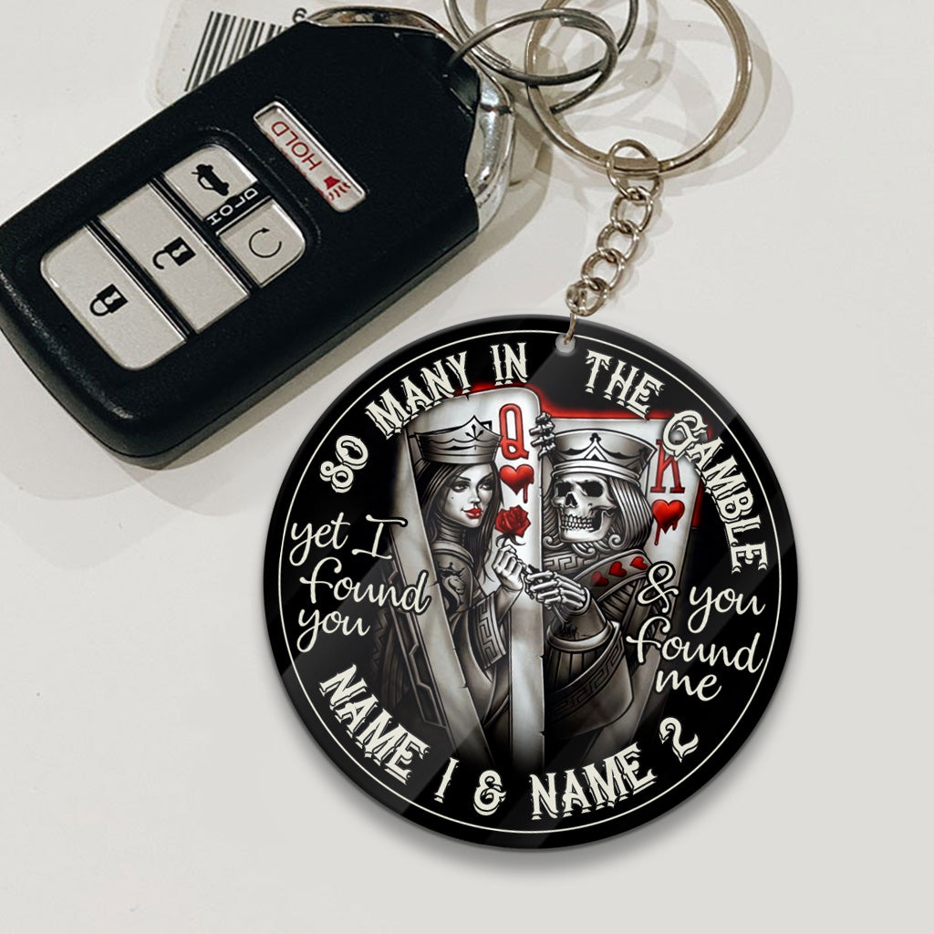 So Many In The Gamble - Personalized Poker Keychain