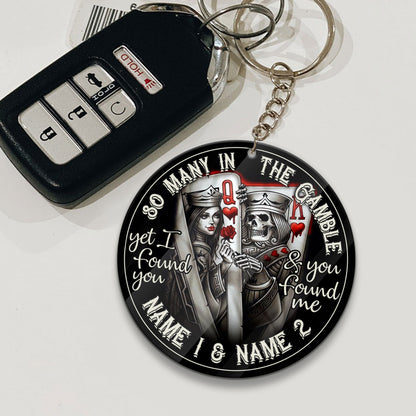 So Many In The Gamble - Personalized Poker Keychain