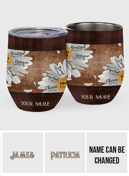 God Says You Are - Personalized Christian Wine Tumbler