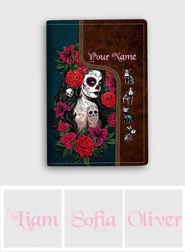 Day Of The Dead - Personalized Latina Women Passport Holder