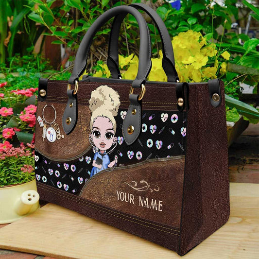 Nurse Life - Personalized Nurse Leather Handbag