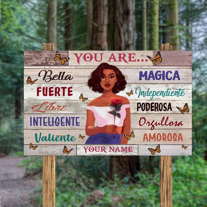 You Are - Personalized Latina Women Rectangle Wood Sign