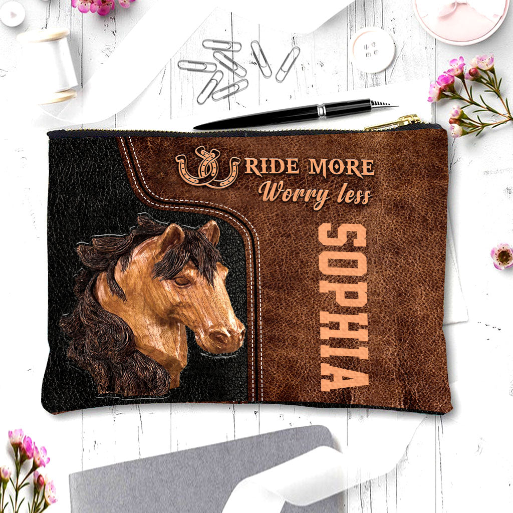 Ride More Worry Less - Personalized Horse Pouch
