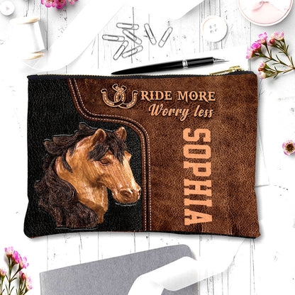 Ride More Worry Less - Personalized Horse Pouch