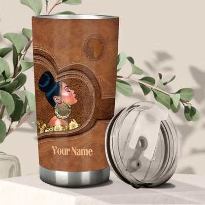 Melanin - Personalized African American Tumbler
