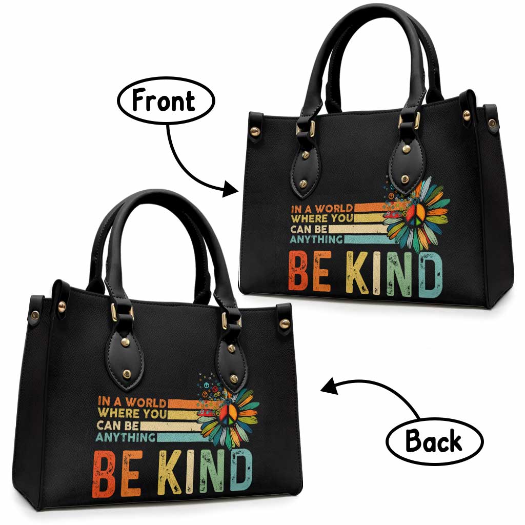 Be Kind - Hippie Leather Handbag