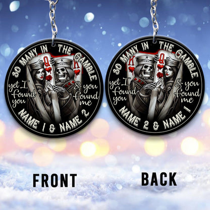 So Many In The Gamble - Personalized Poker Keychain