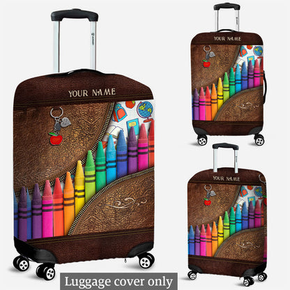 Teach Love Inspire - Personalized Teacher Luggage Cover