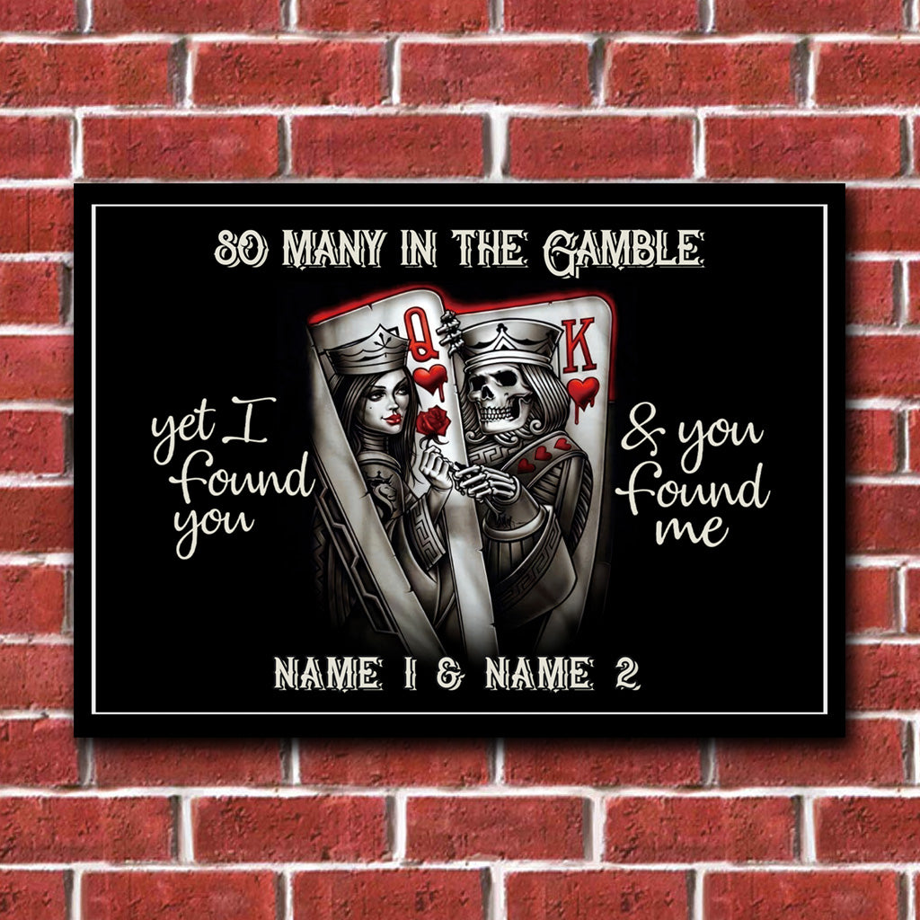 So Many In The Gamble - Personalized Poker Rectangle Metal Sign