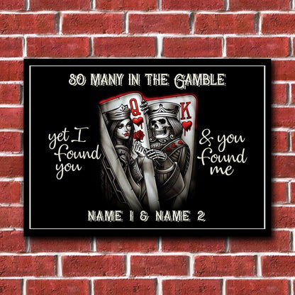 So Many In The Gamble - Personalized Poker Rectangle Metal Sign