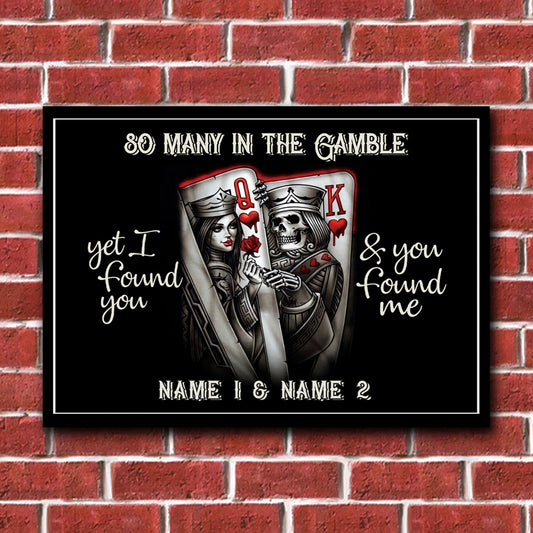 So Many In The Gamble - Personalized Poker Rectangle Metal Sign