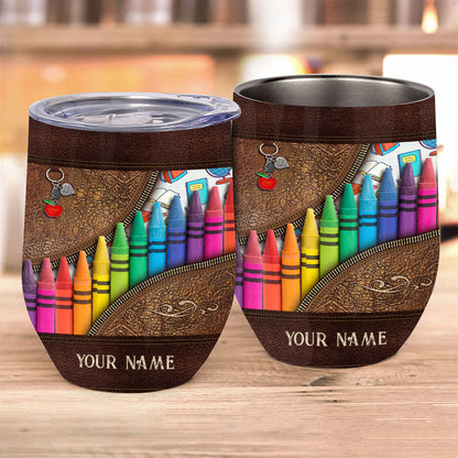 Teach Love Inspire - Personalized Teacher Wine Tumbler