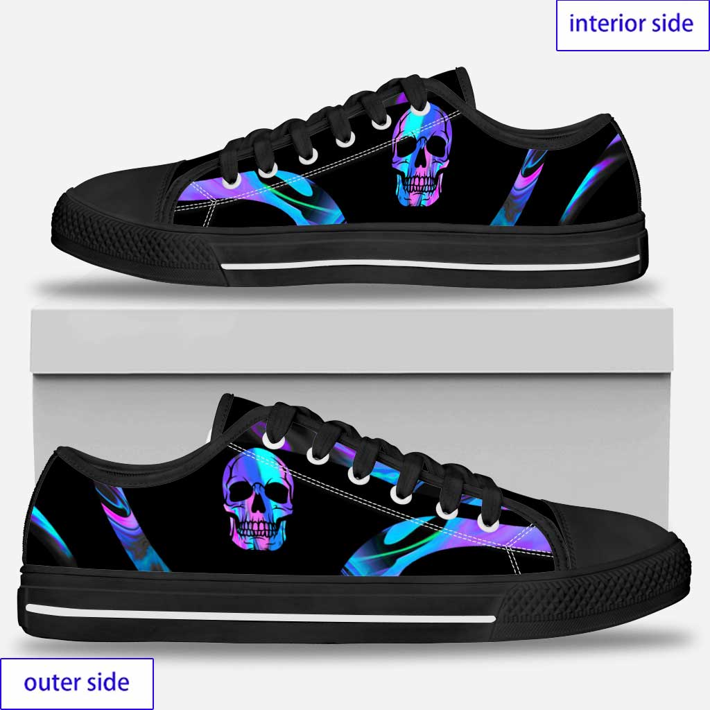 Love Skull - Personalized Skull Low Top Shoes