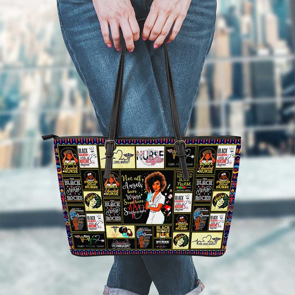 Black Nurse Life - Nurse Leather Bag