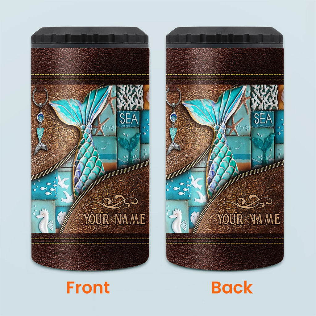 Love Mermaid - Personalized Mermaid Can Cooler