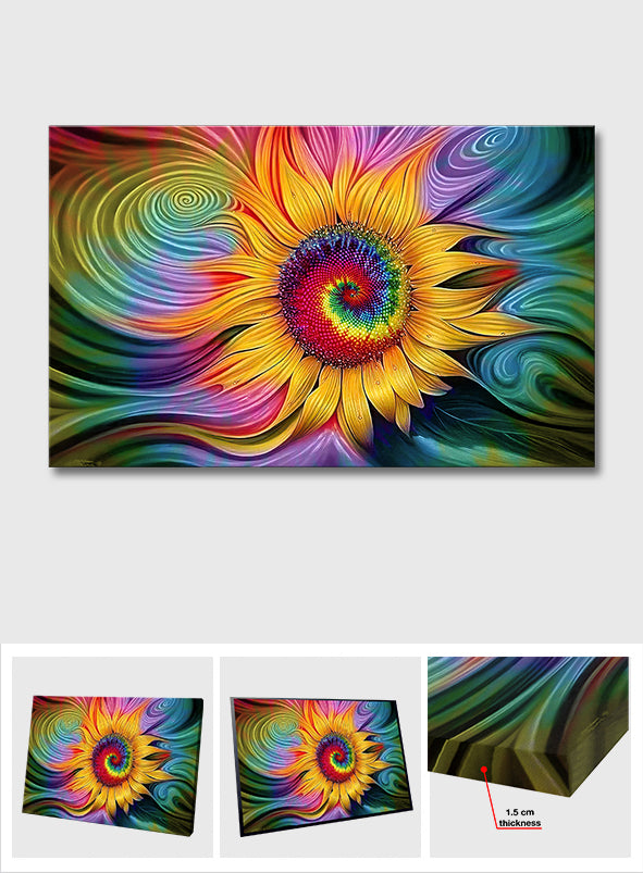 Sunflower - Hippie Canvas And Poster