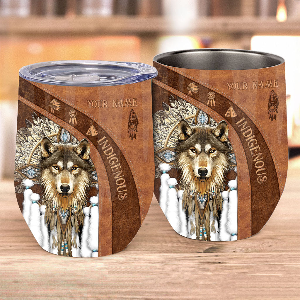 Indigenous - Personalized American Indian Wine Tumbler