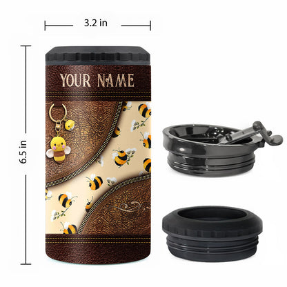 Bee Happy - Personalized Bee Can Cooler