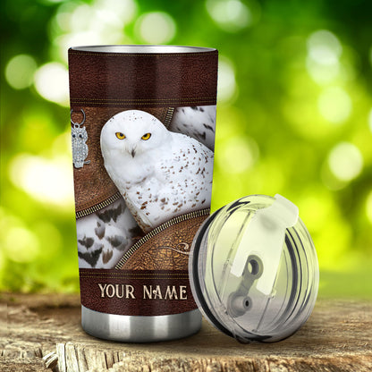 Snowy Owl - Personalized Owl Tumbler