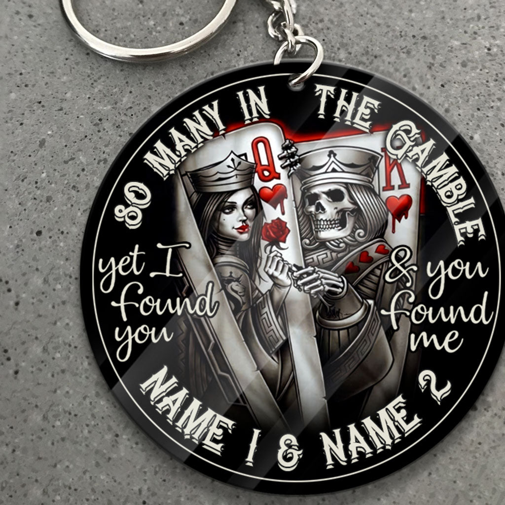 So Many In The Gamble - Personalized Poker Keychain