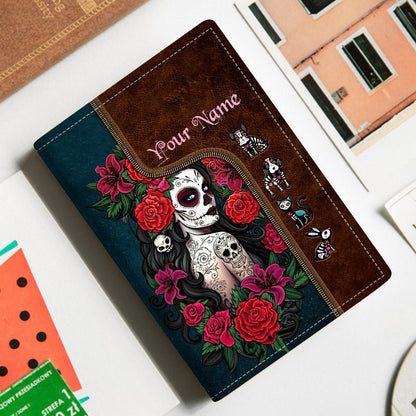 Day Of The Dead - Personalized Latina Women Passport Holder
