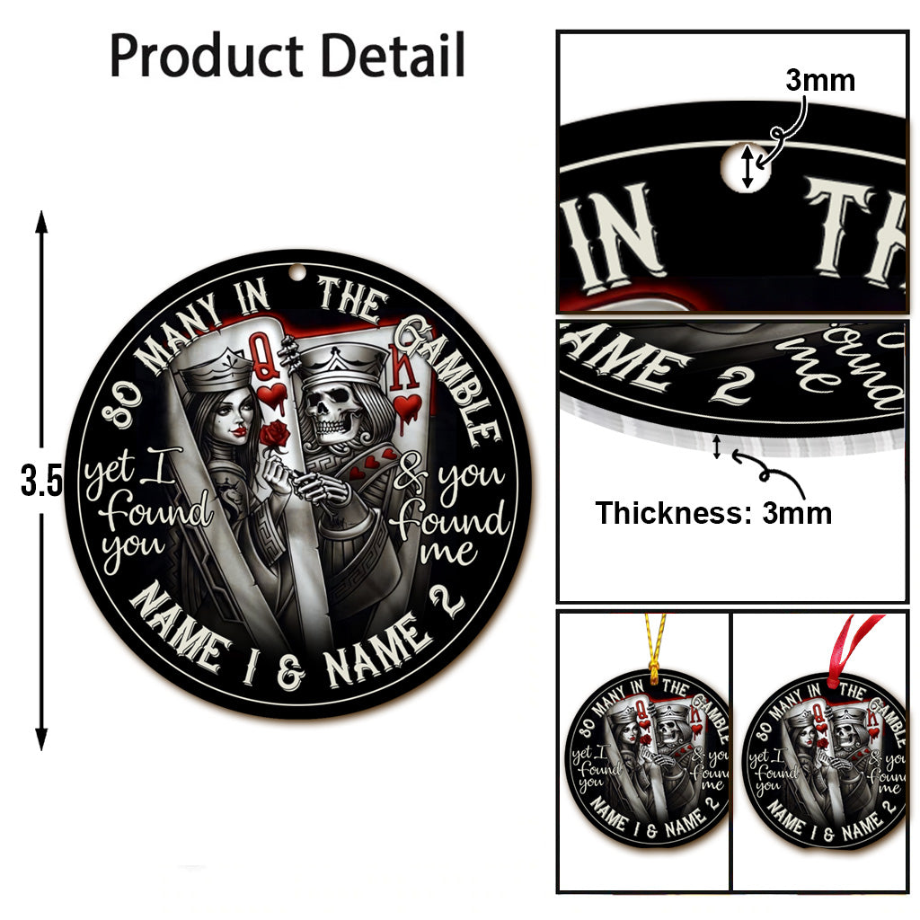 So Many In The Gamble - Personalized Poker Ornament