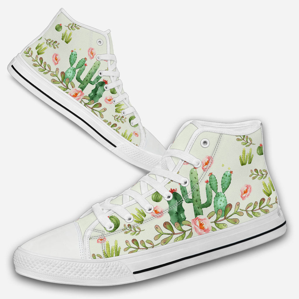 Lovely Cactus - Cactus High Top Shoes