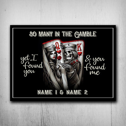 So Many In The Gamble - Personalized Poker Rectangle Metal Sign