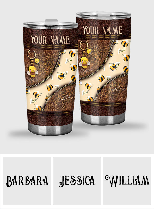 Bee Happy - Personalized Bee Tumbler