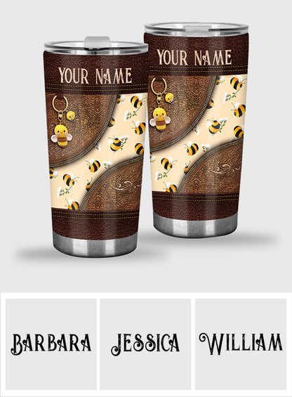 Bee Happy - Personalized Bee Tumbler