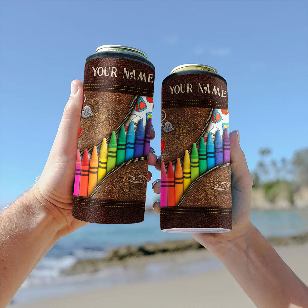 Teach Love Inspire - Personalized Teacher Can Cooler