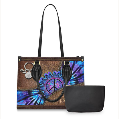Peace Love Joy - Hippie Leather Handbag