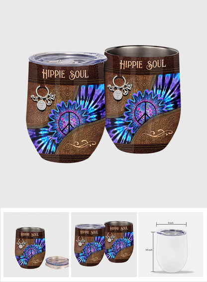 Peace Love Joy - Hippie Wine Tumbler