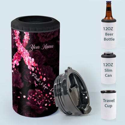 Faith Hope Love - Personalized Breast Cancer Awareness Can Cooler