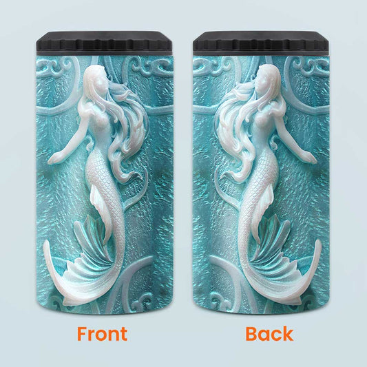 Ocean 3D Pattern Print - Mermaid Can Cooler